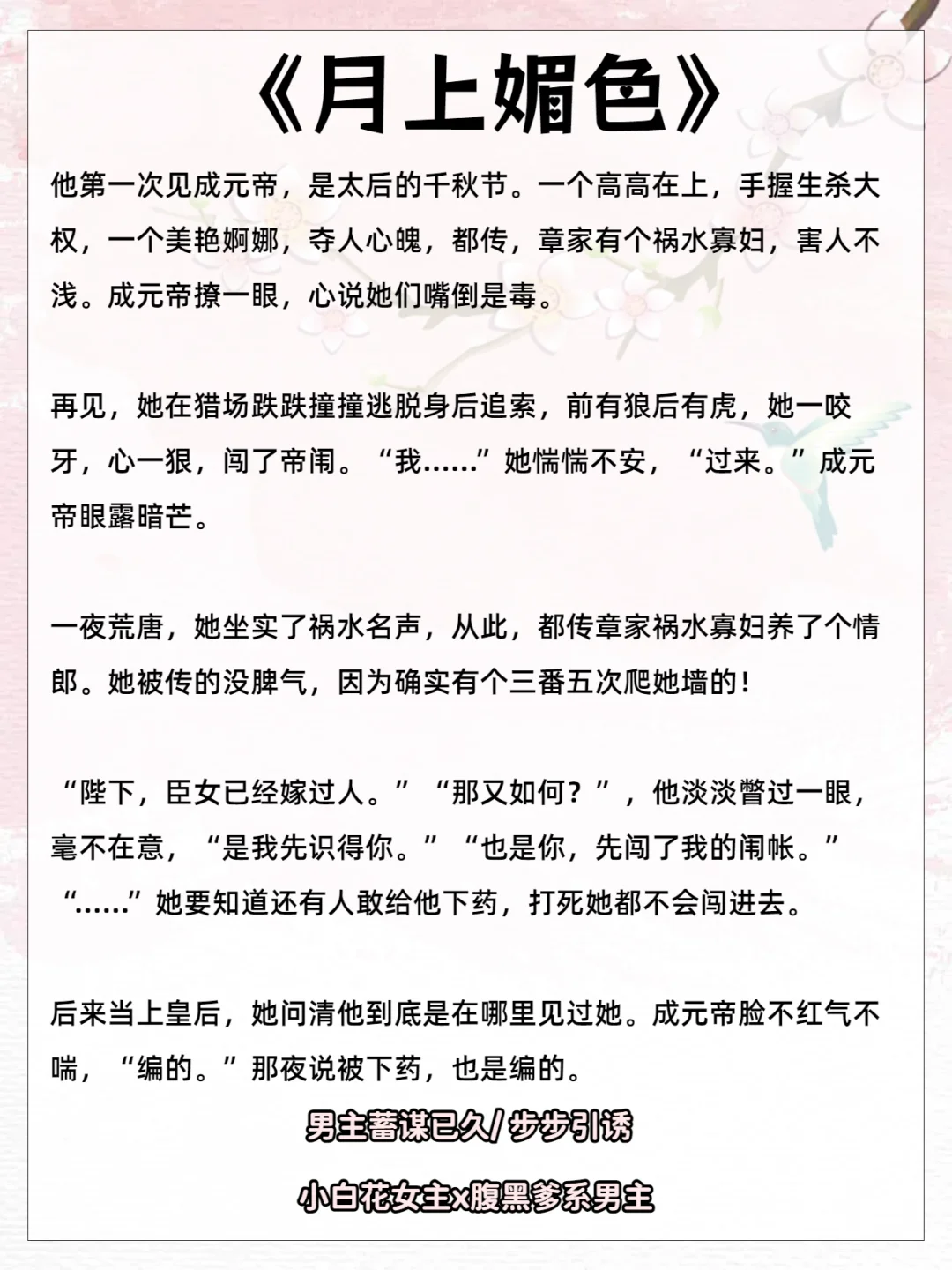 女主娇艳美人男主蓄谋已久的古言