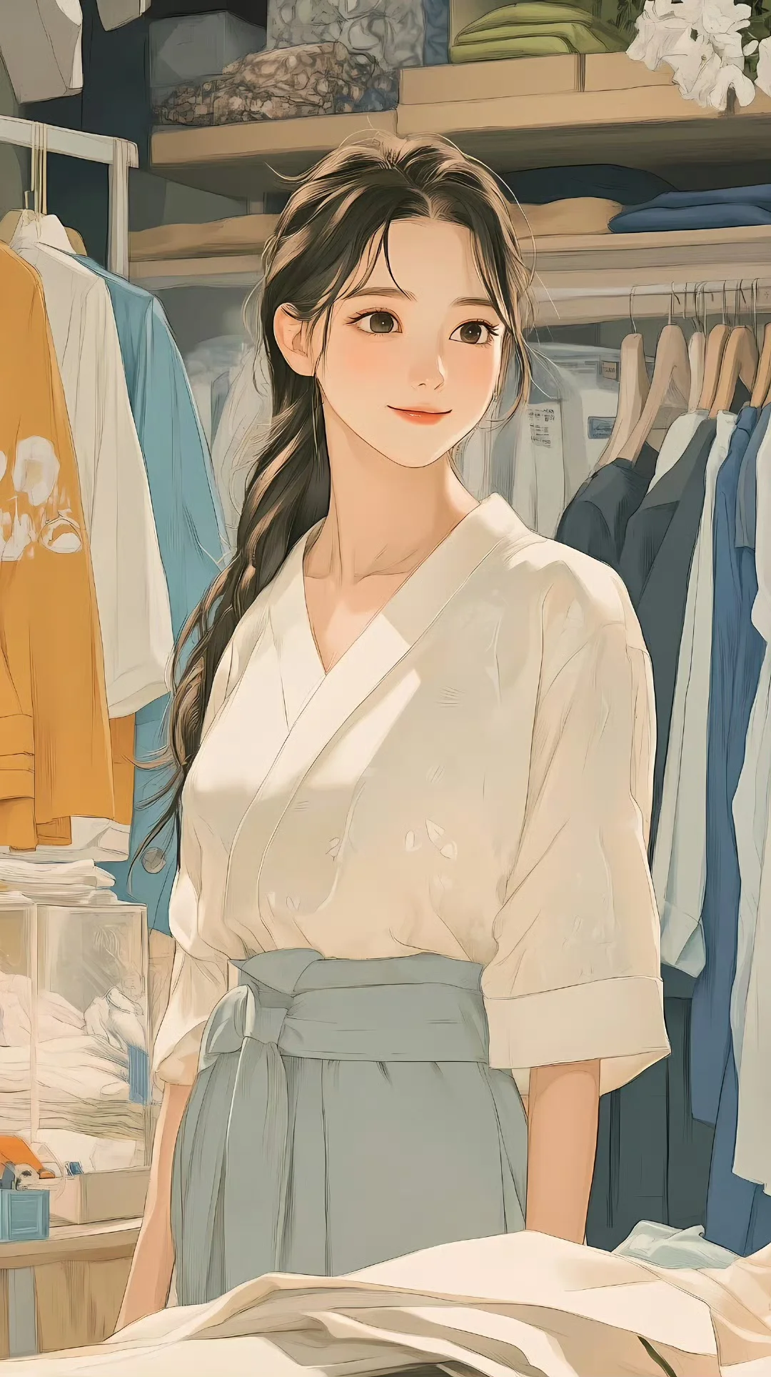 ❤️清新女生插画壁纸