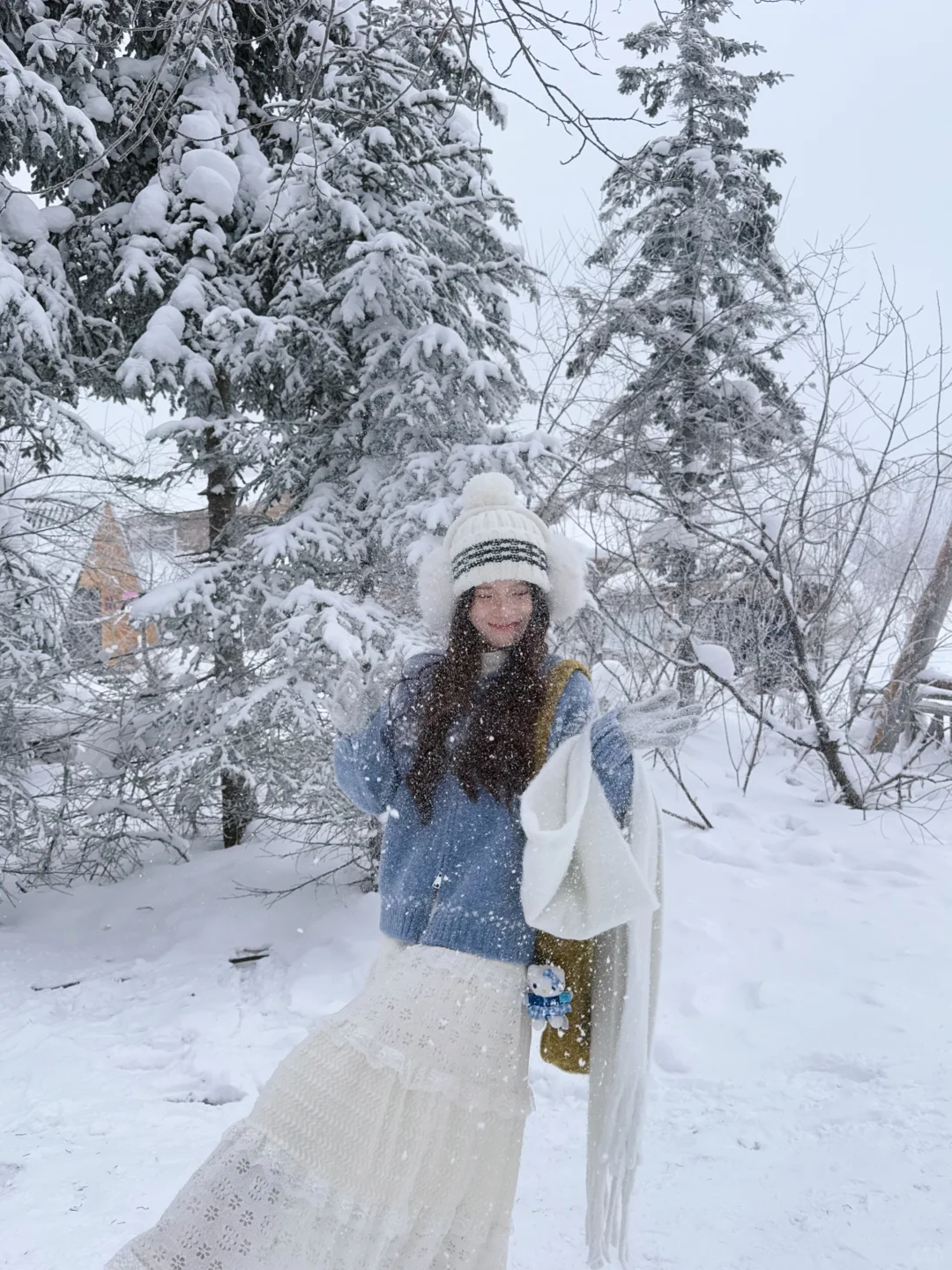 谁懂啊！80+费尔岛毛衣和雪地也太配了吧！！