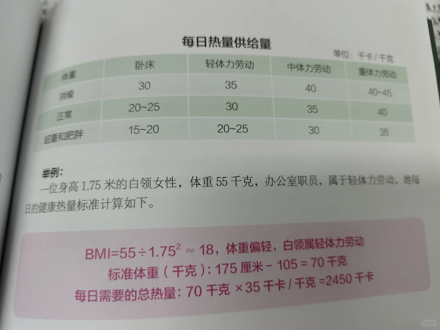 一个坐办公室的成年人每日热量2500？