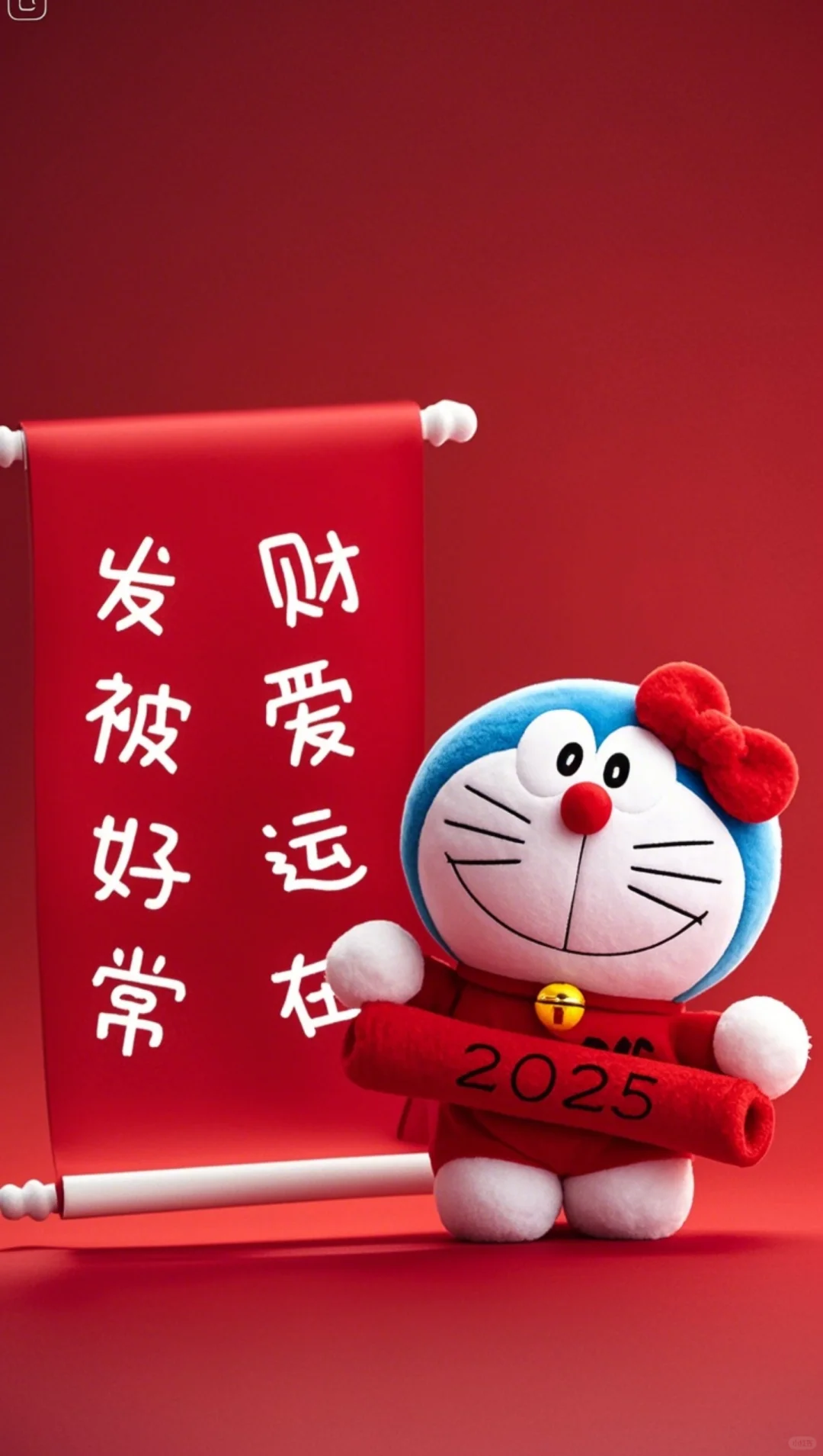 2025哆啦A梦新年好运暴富壁纸