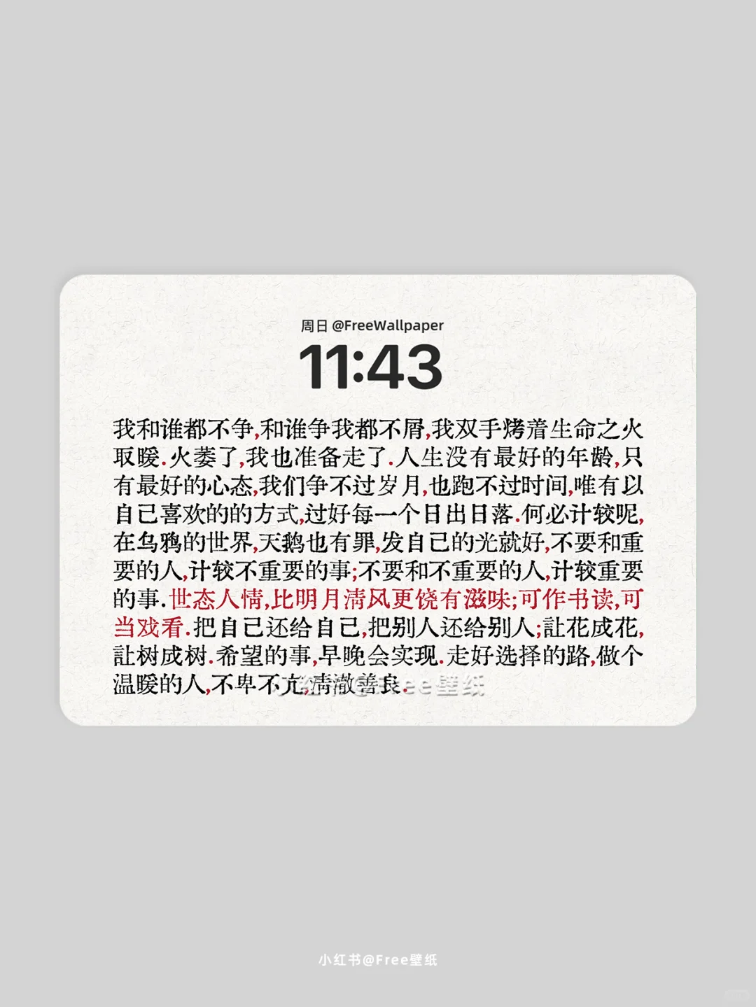 和谁争我都不屑 | 58 | 极简文案iPad壁纸