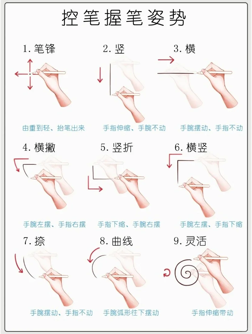 /真后悔没有早点开始控笔、全套控笔素材?