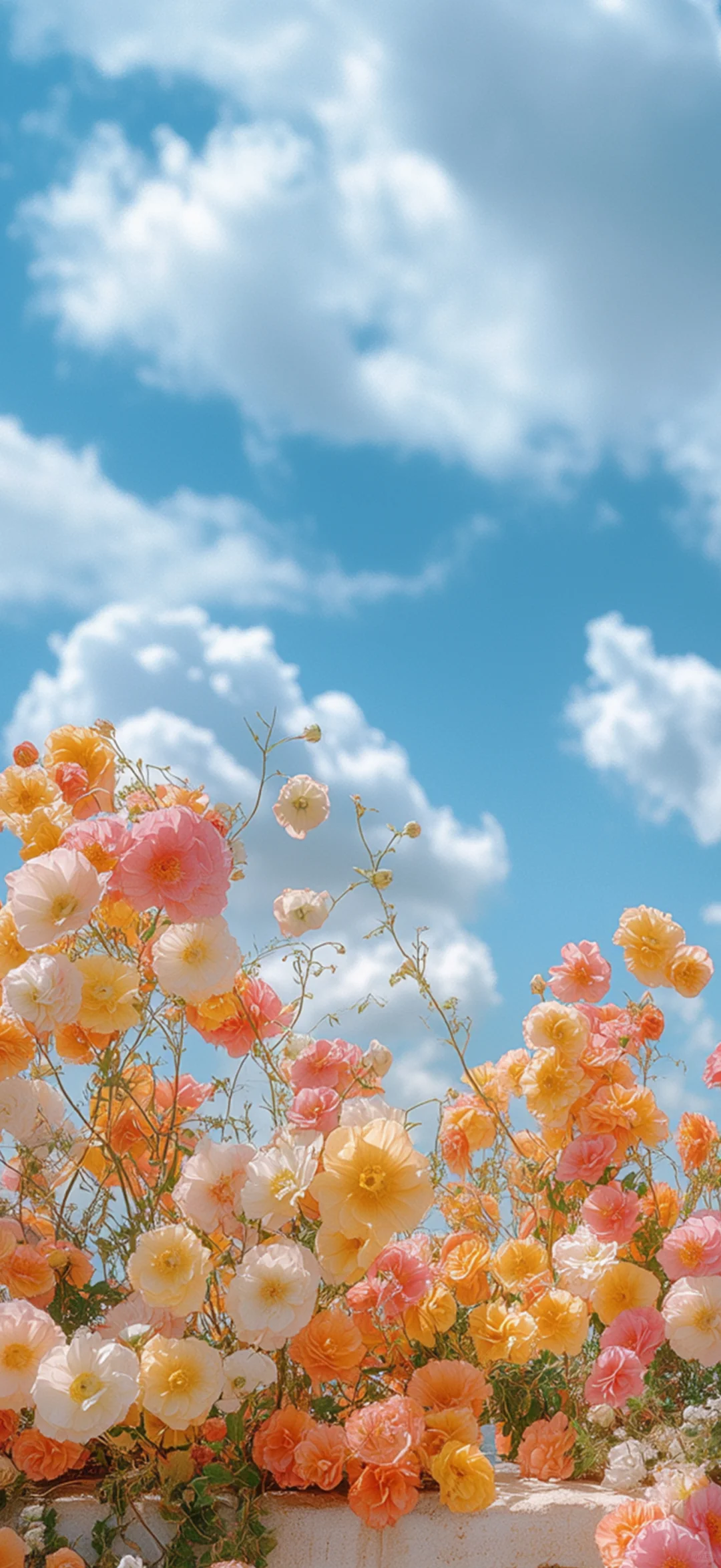 永远爱花花和天空的壁纸