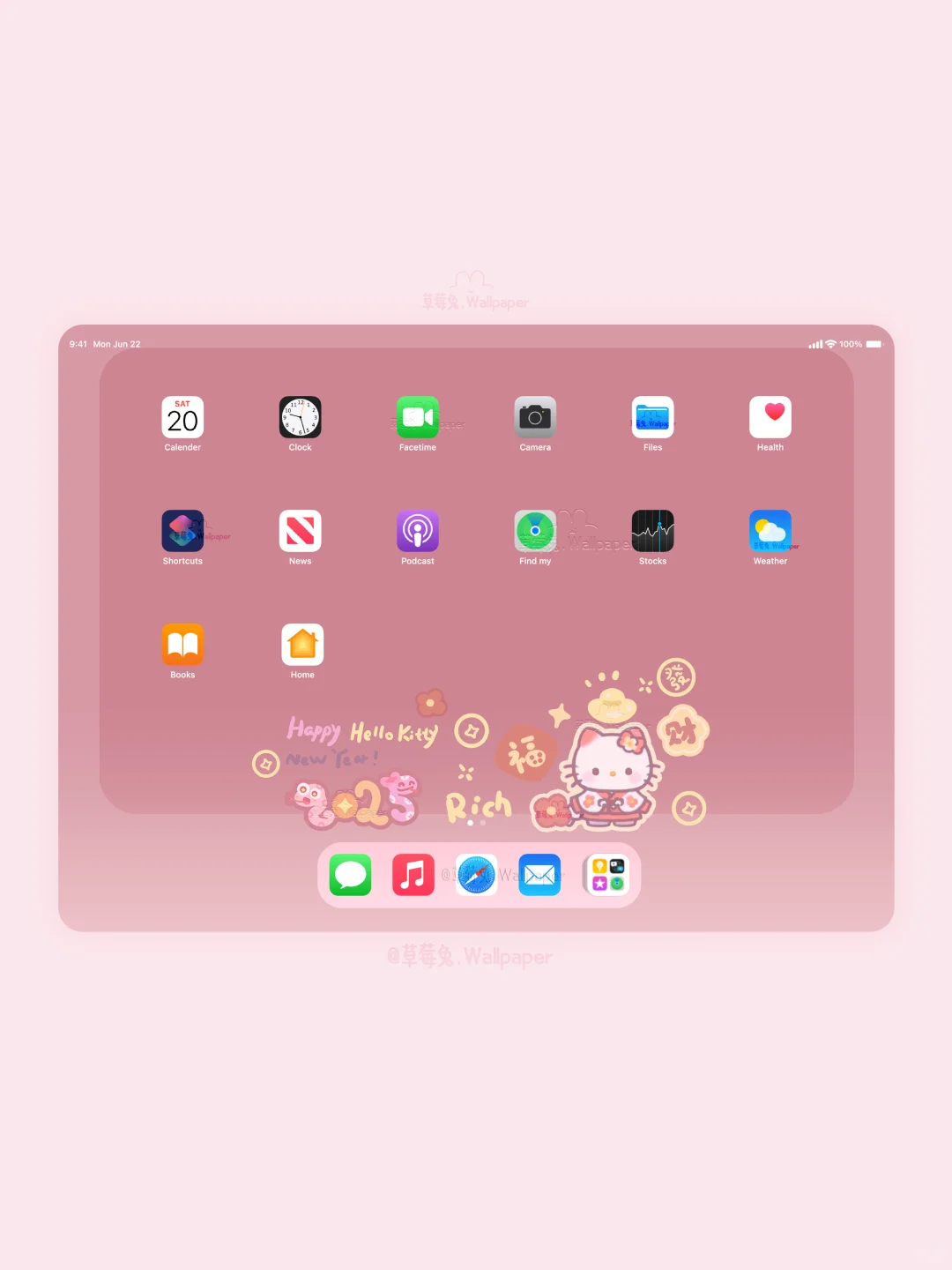 99|新年喜乐hellokitty|ipad平板壁纸