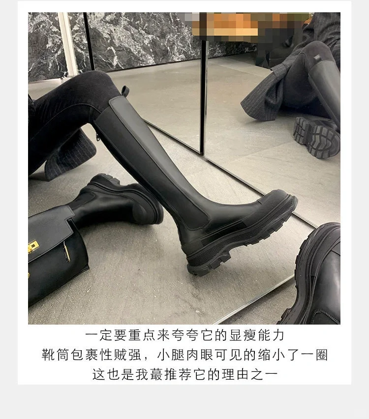 冬季必备👢羊皮高筒靴