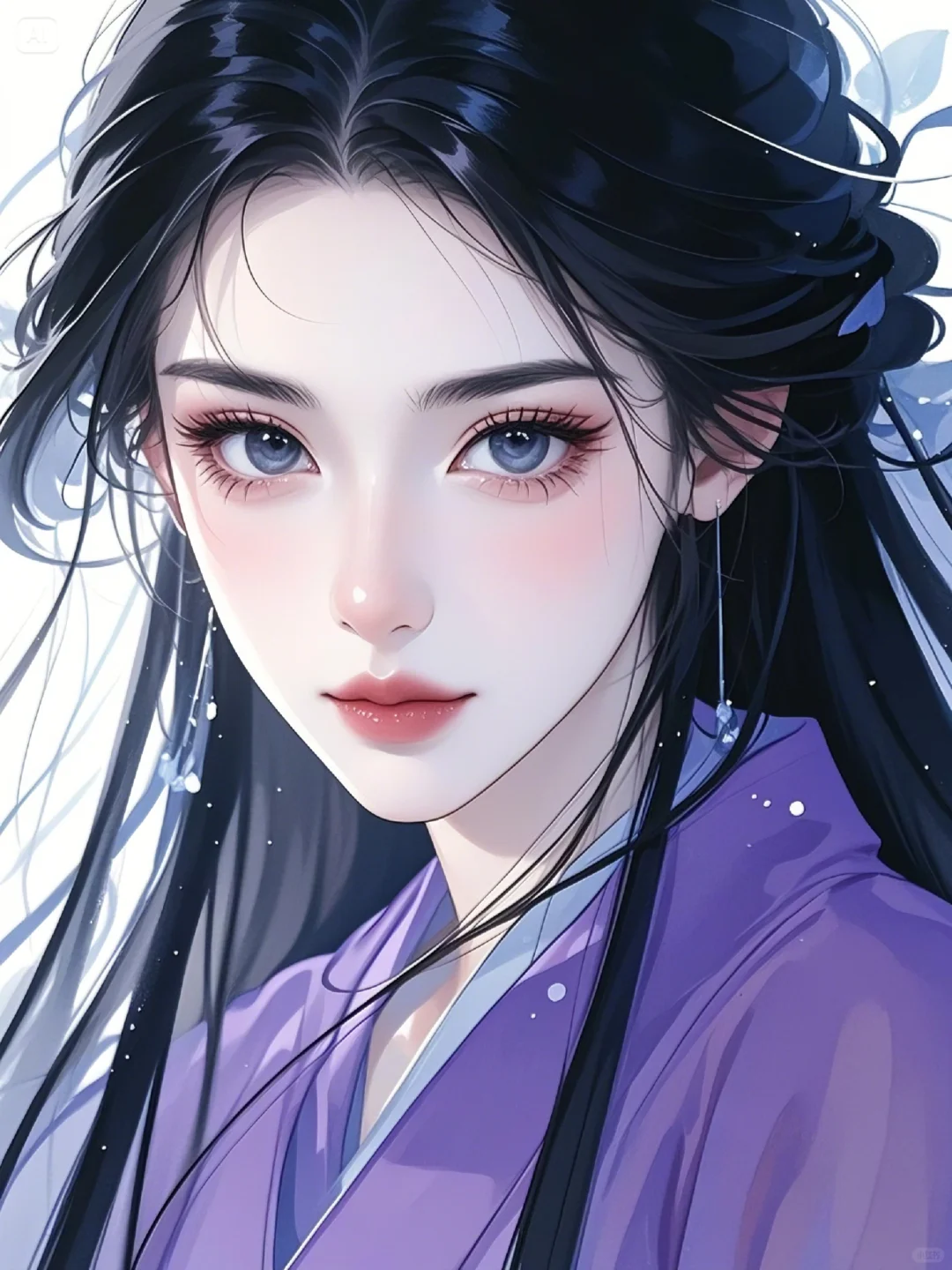 唯美古风美人插画·紫色梦幻系列