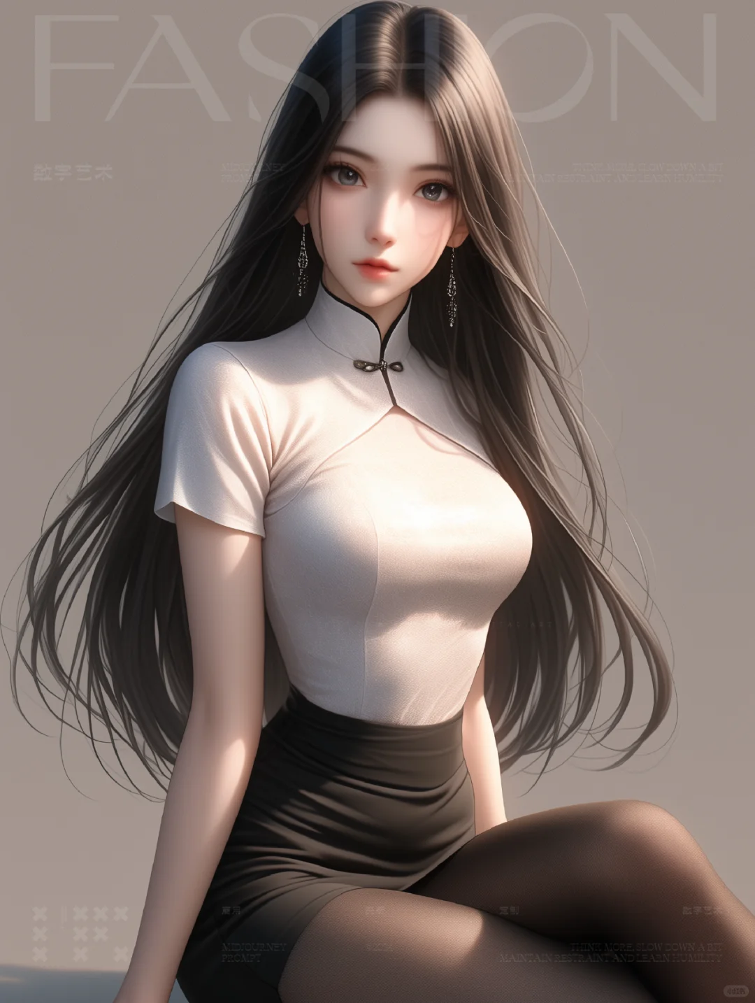 黑丝美女