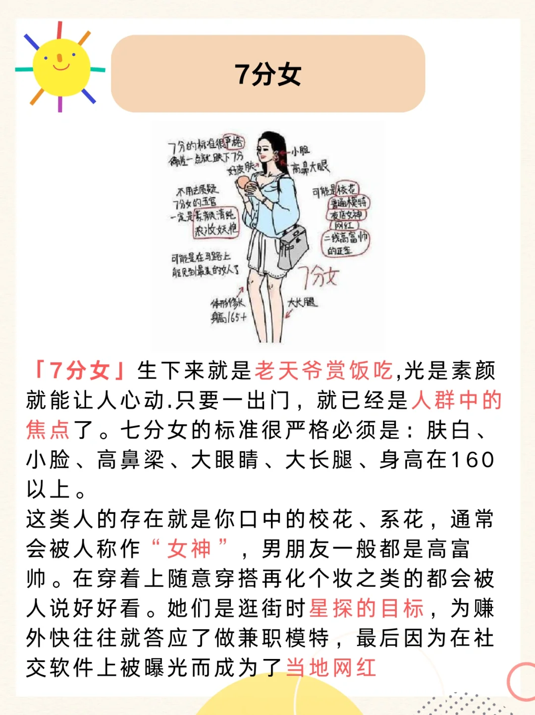 男生眼中的分女，原来女生长相已被默默评分