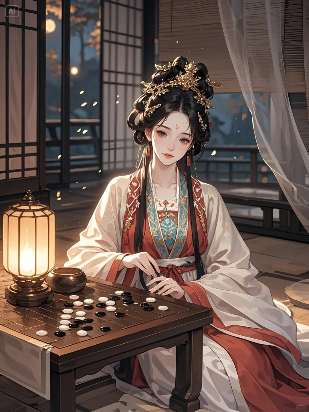 “有约不来过夜半，闲敲棋子落灯花。”