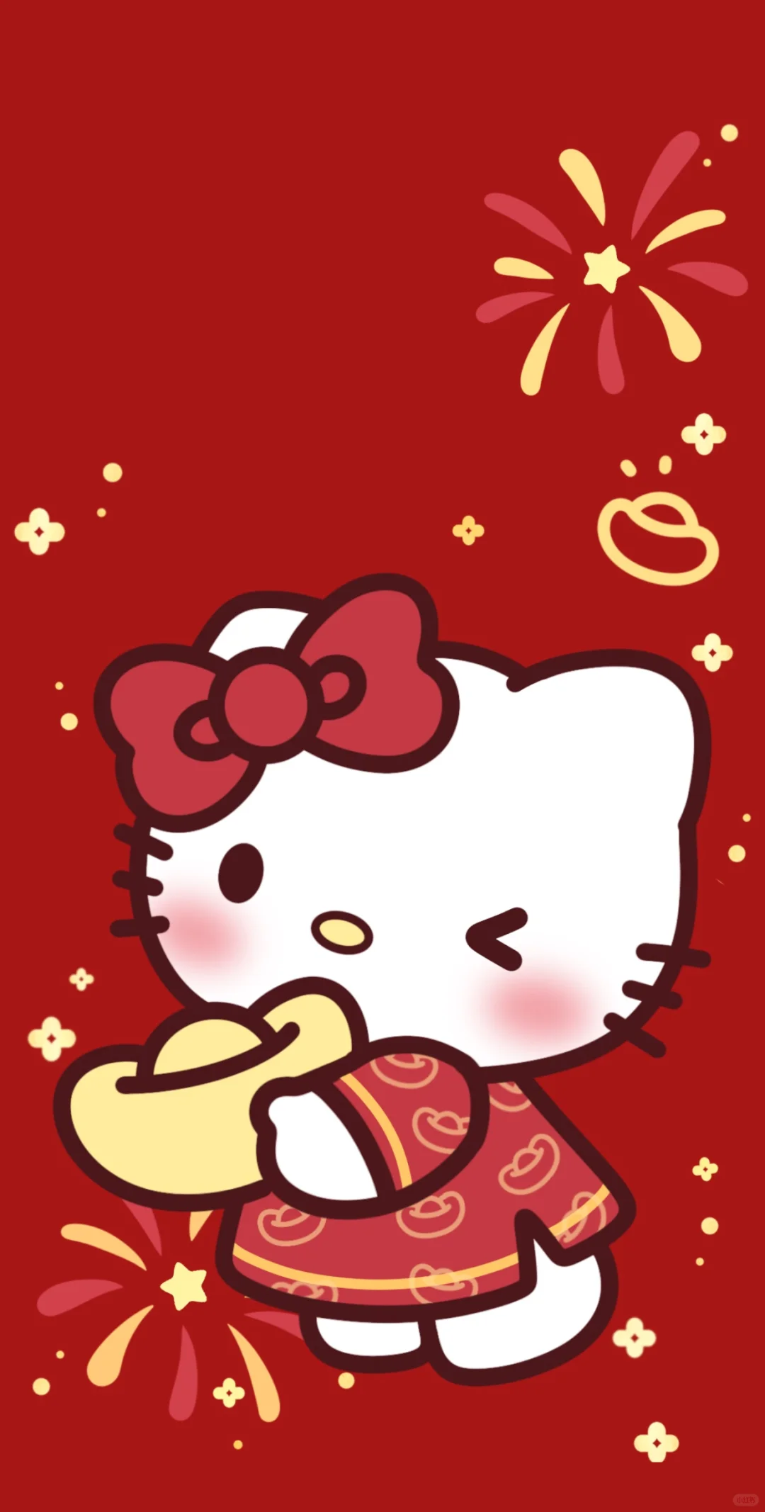 Hello kitty新年发财壁纸✨❤️