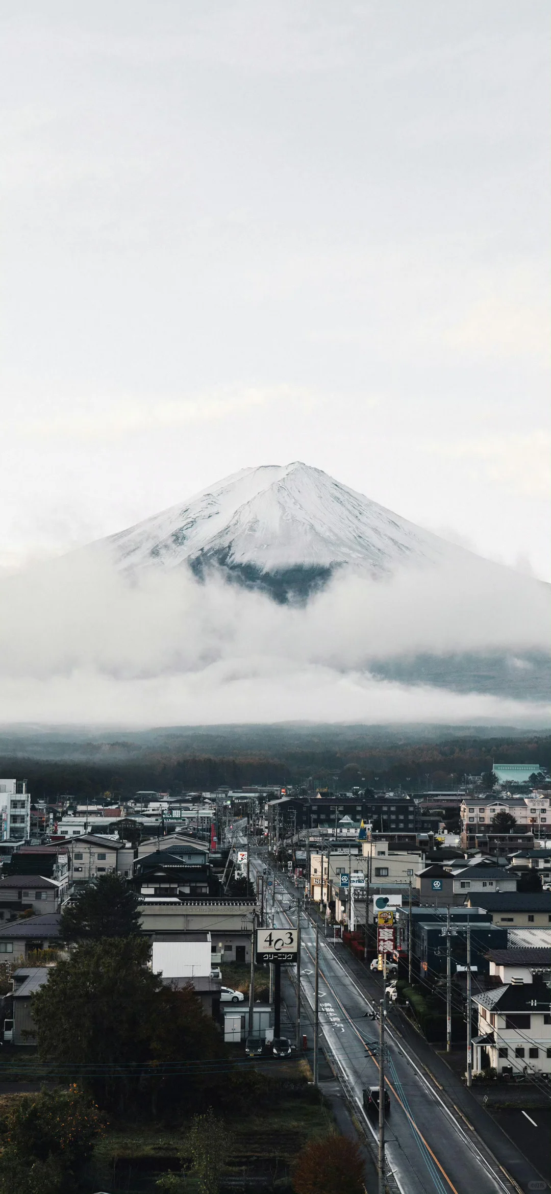 富士❄️来到雪山下壁纸