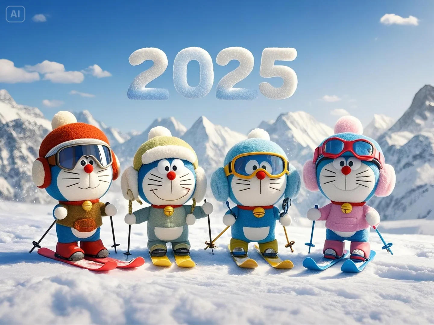 2025，一起出发！|哆啦A梦车机/平板壁纸