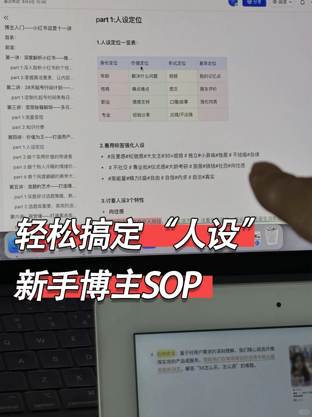 很少有能把“人设”讲透的资料?新手博主SOP