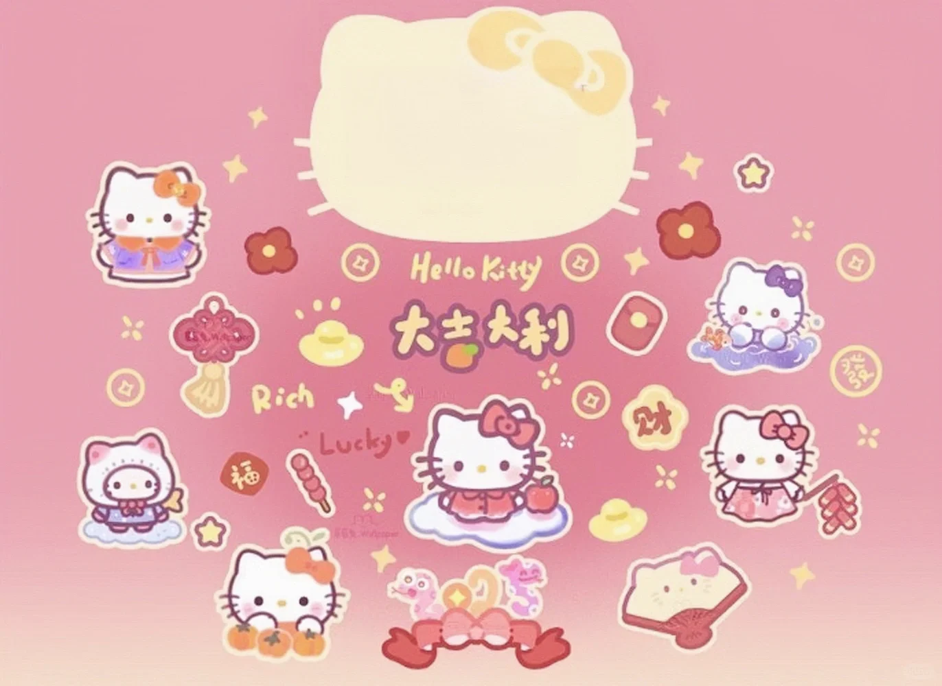 新年喜乐hellokitty|ipad平板壁纸|||