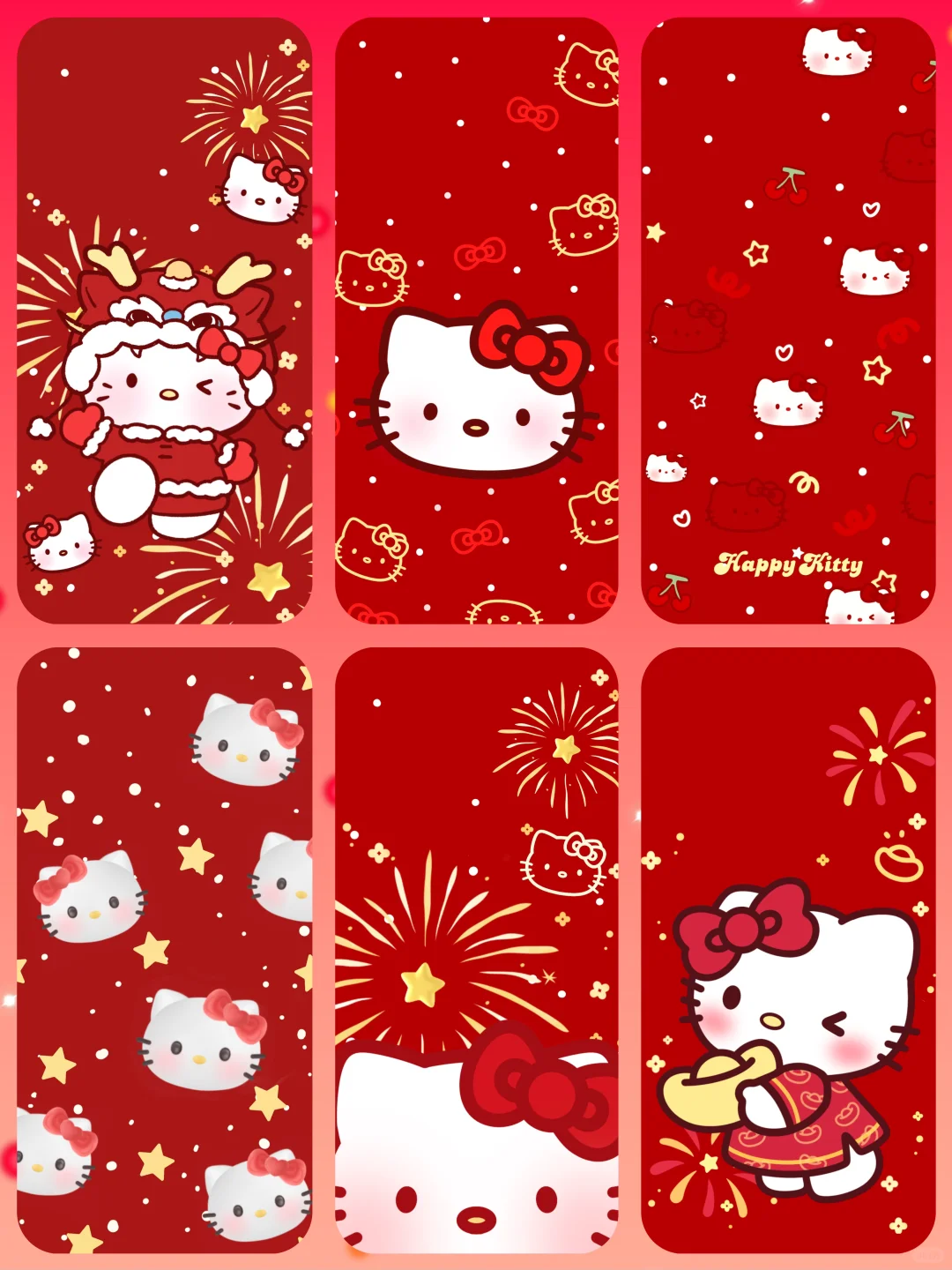 Hello kitty新年发财壁纸✨❤️