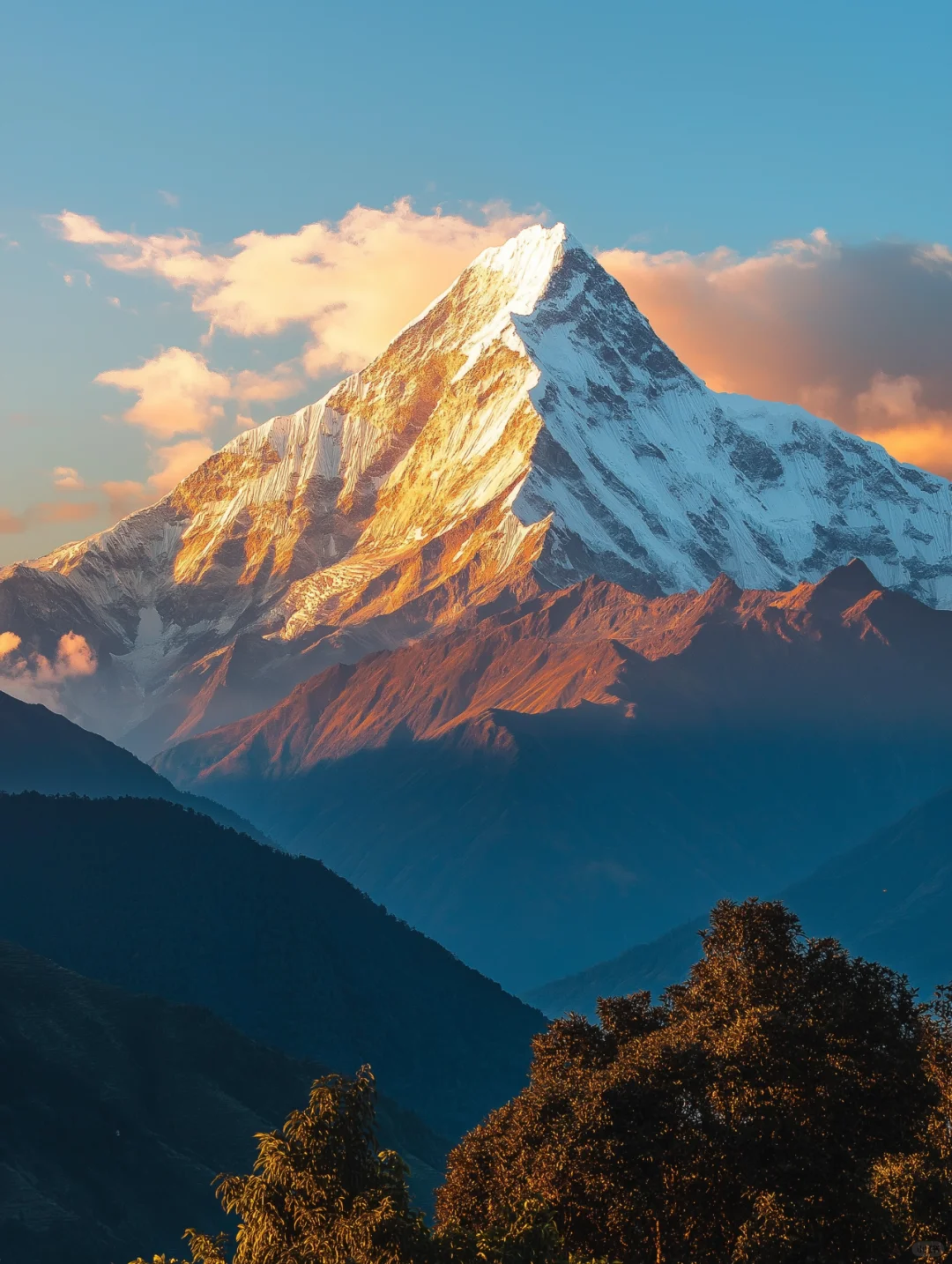 听说看见日照金山，可以幸运一整年！