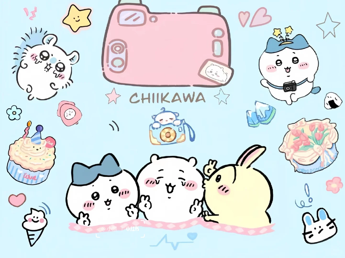 iPad壁纸 | chiikawa✨大家一起来自拍哇