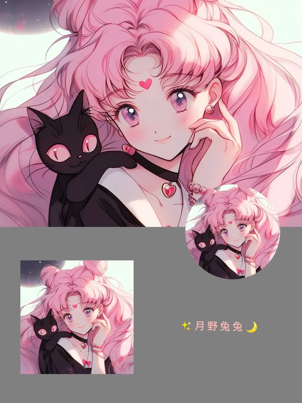 旧漫头像‖萌萌美少女和她的小黑猫✨