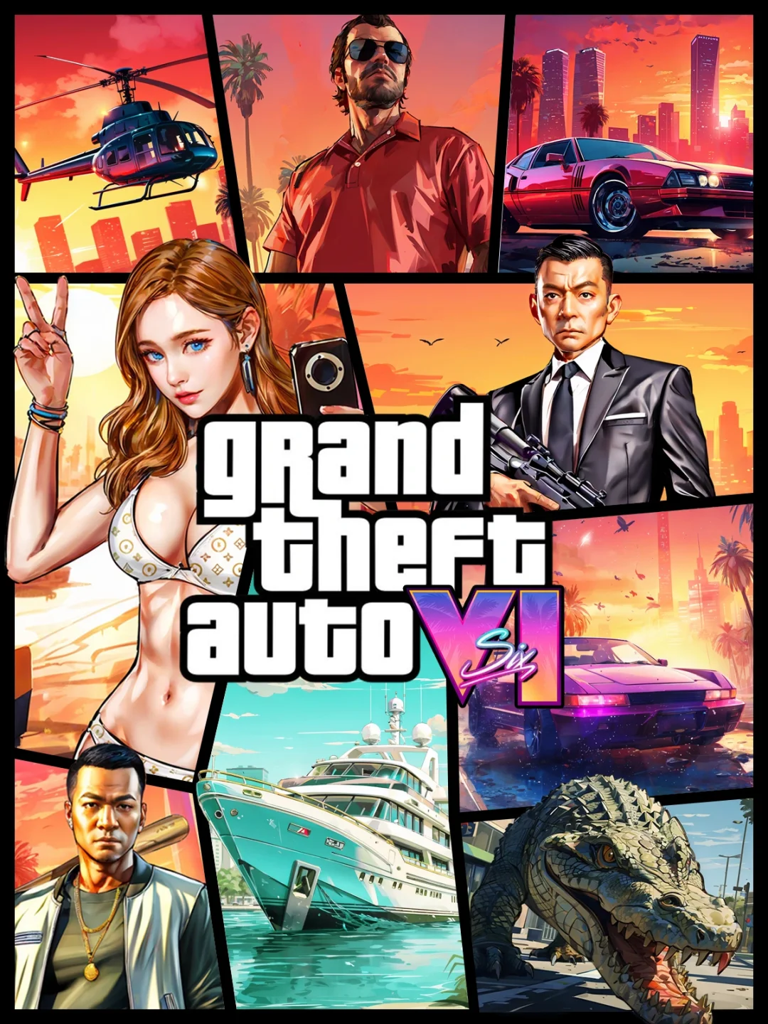 我花了3天，用AI制作了一套GTA6壁纸！?