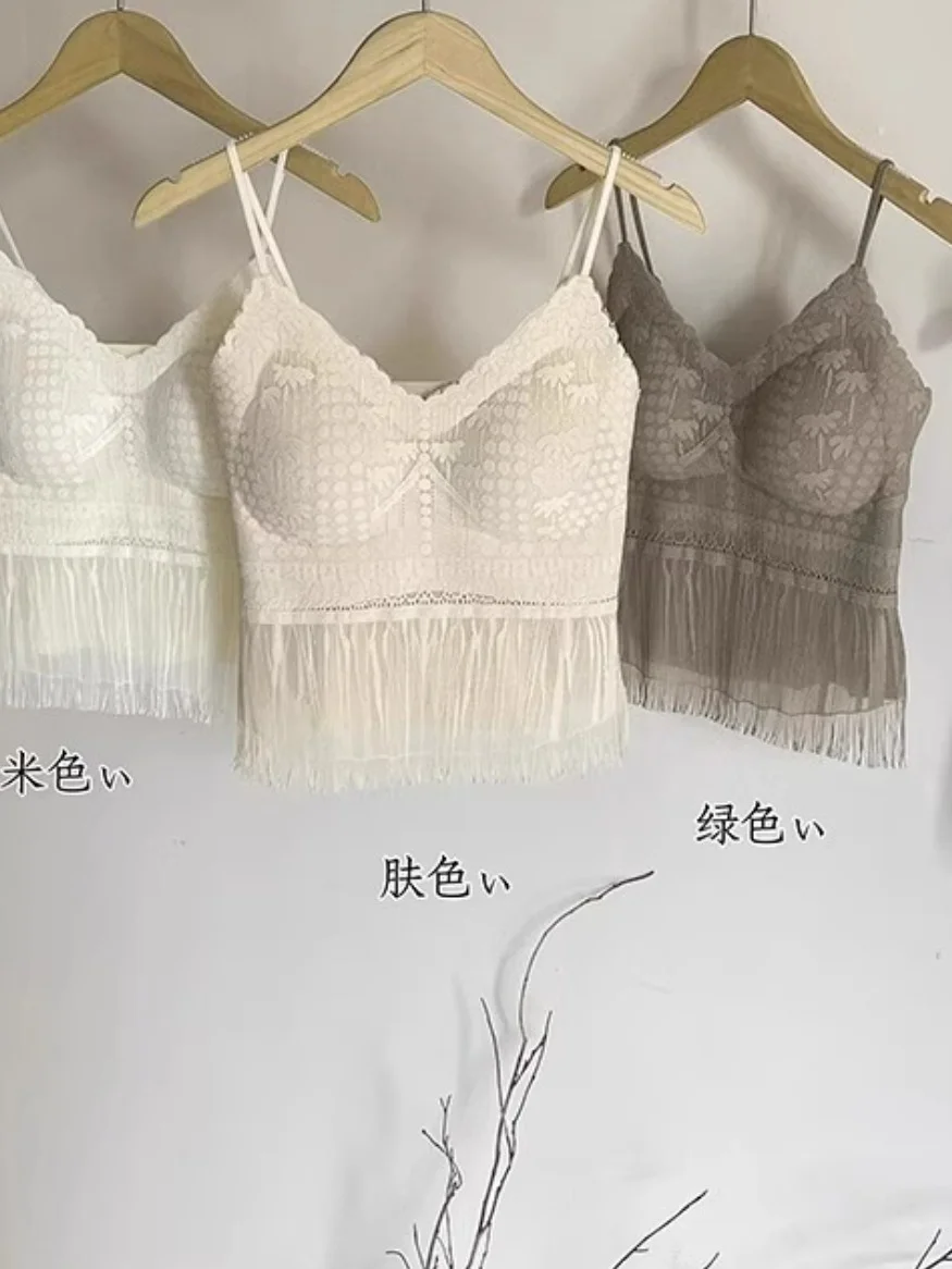 蕾丝吊带背心👗