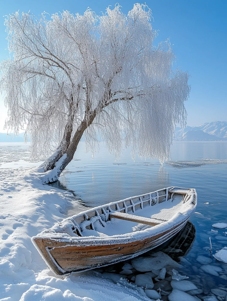 冬季治愈壁纸|唯美雪景壁纸|大雪节气海报3