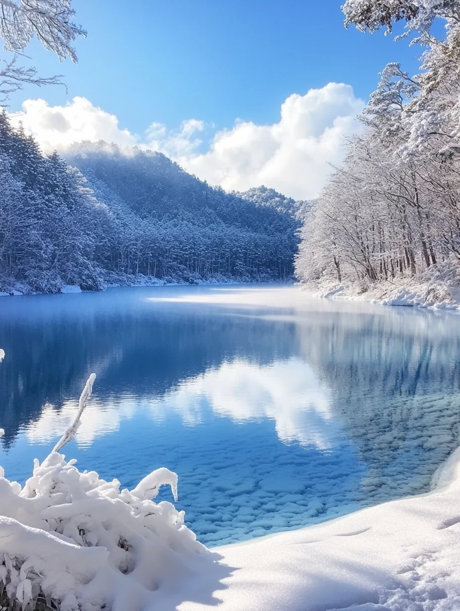 冬季治愈壁纸|唯美雪景壁纸|大雪节气海报3