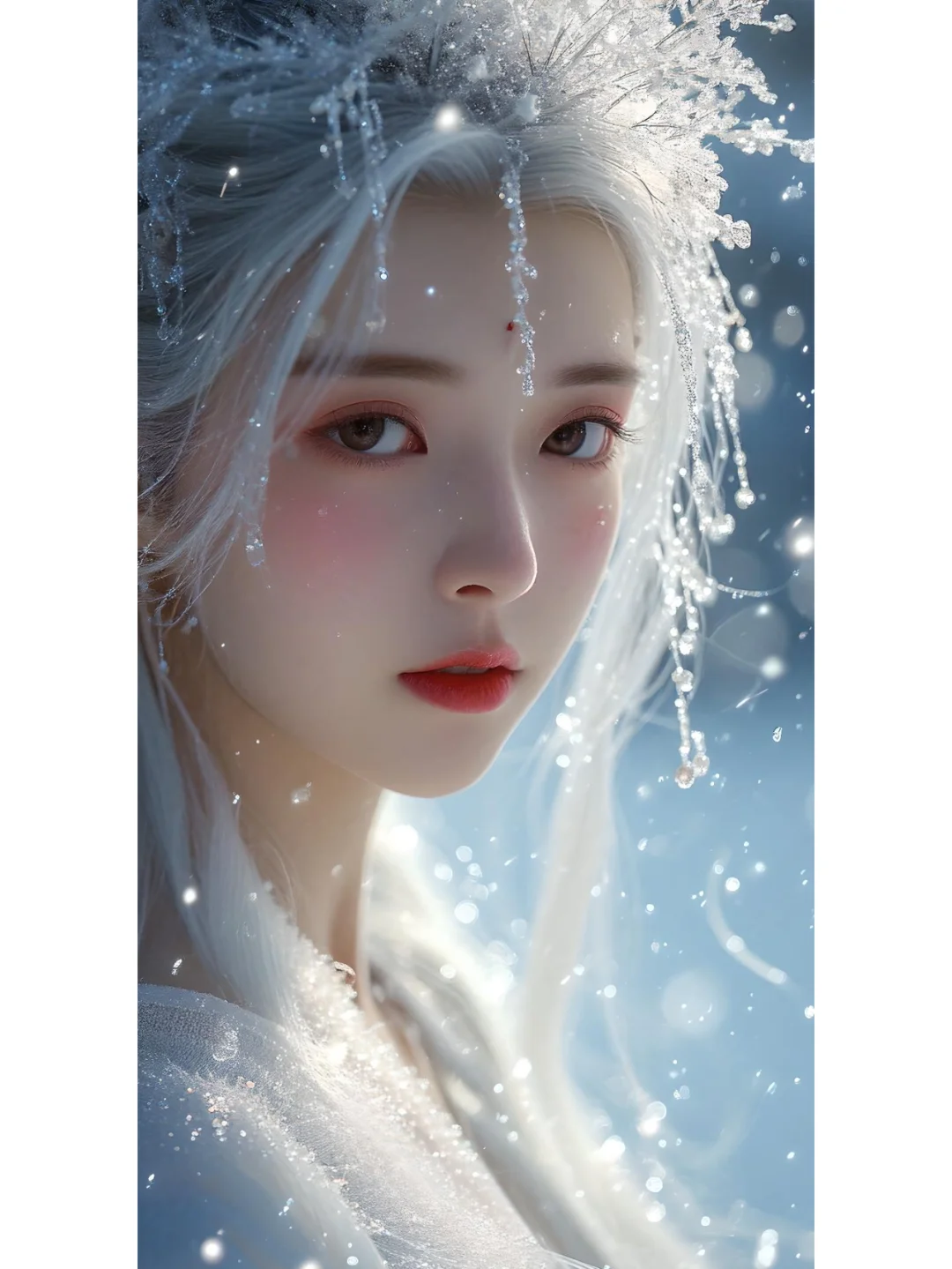 古装美少女宛如一朵盛开的雪莲~~