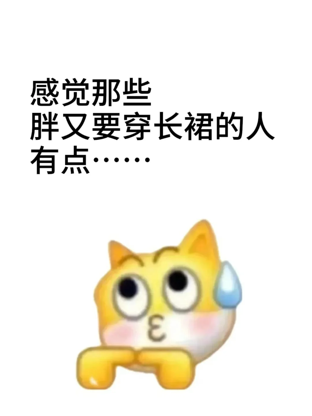 感觉那些胖又爱穿长裙的人，有点....