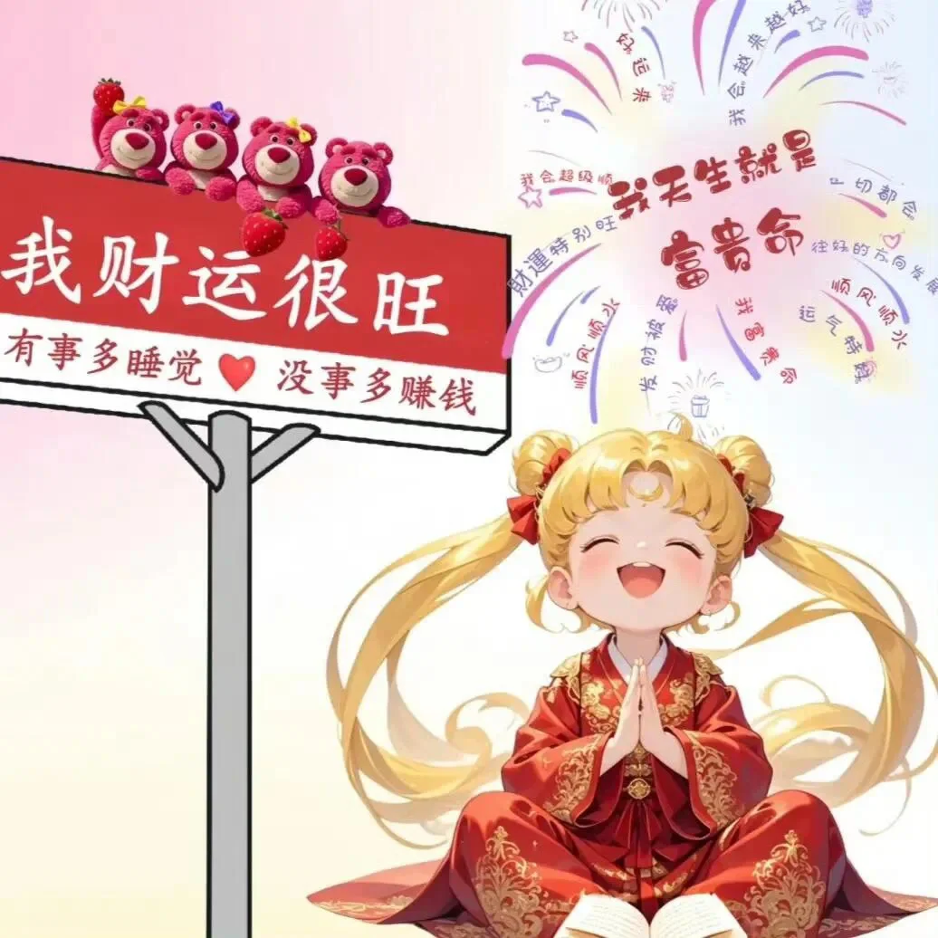 2025美少女月野兔头像 | 新的一年财运“旺”