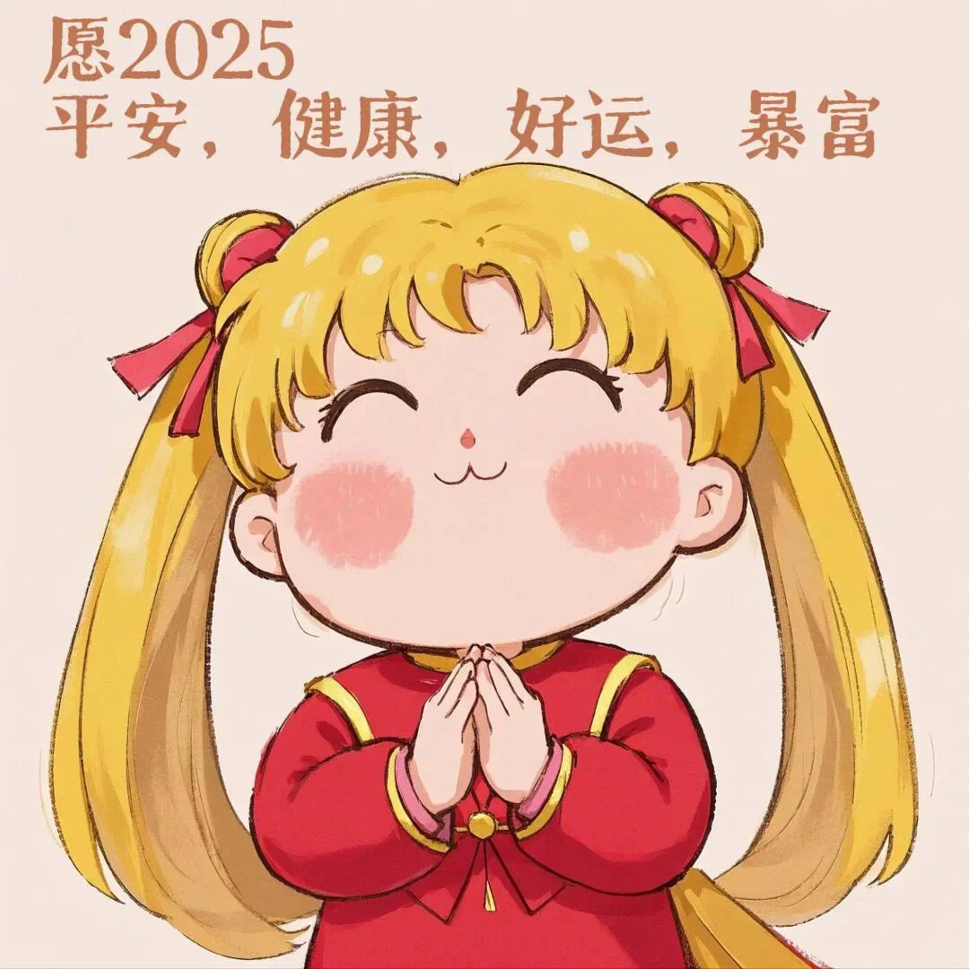 2025美少女月野兔头像 | 新的一年财运“旺”