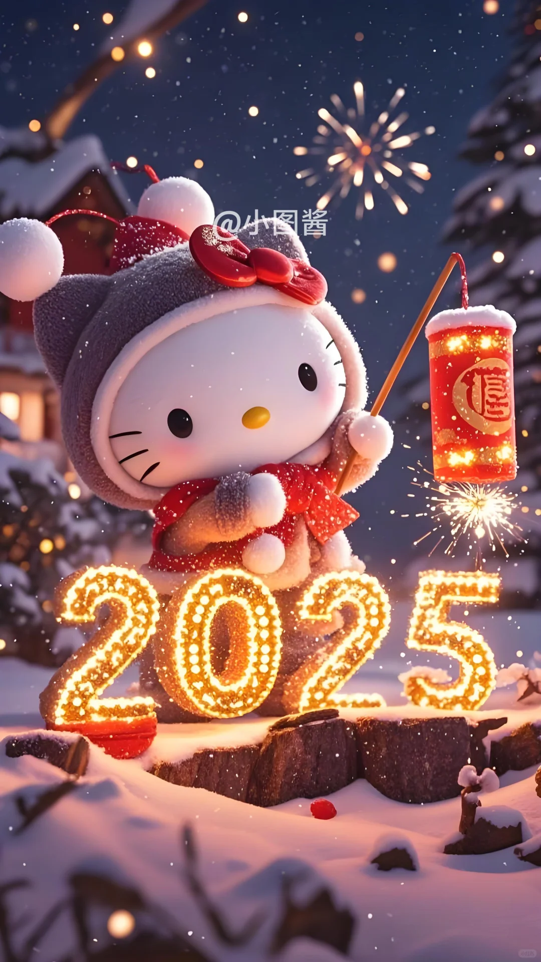 每日壁纸分享 2025新年 hello kitty 壁纸