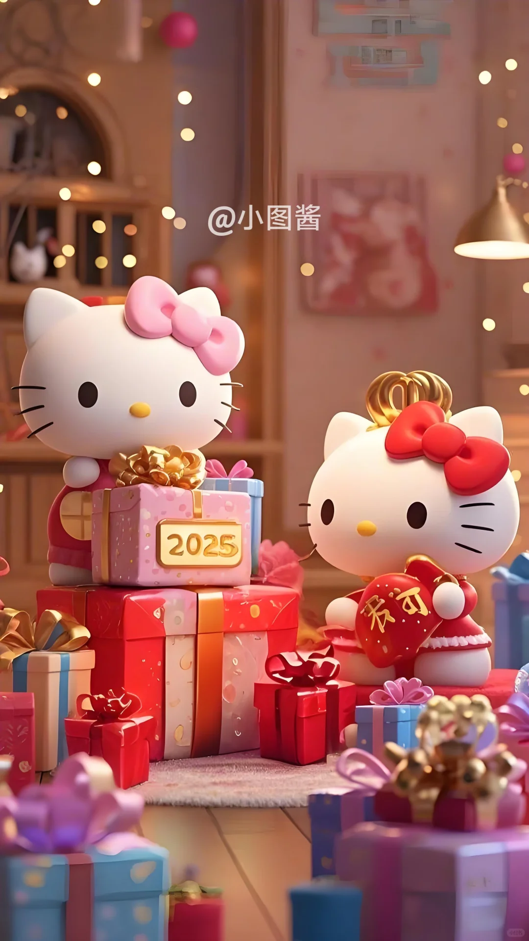 每日壁纸分享 2025新年 hello kitty 壁纸