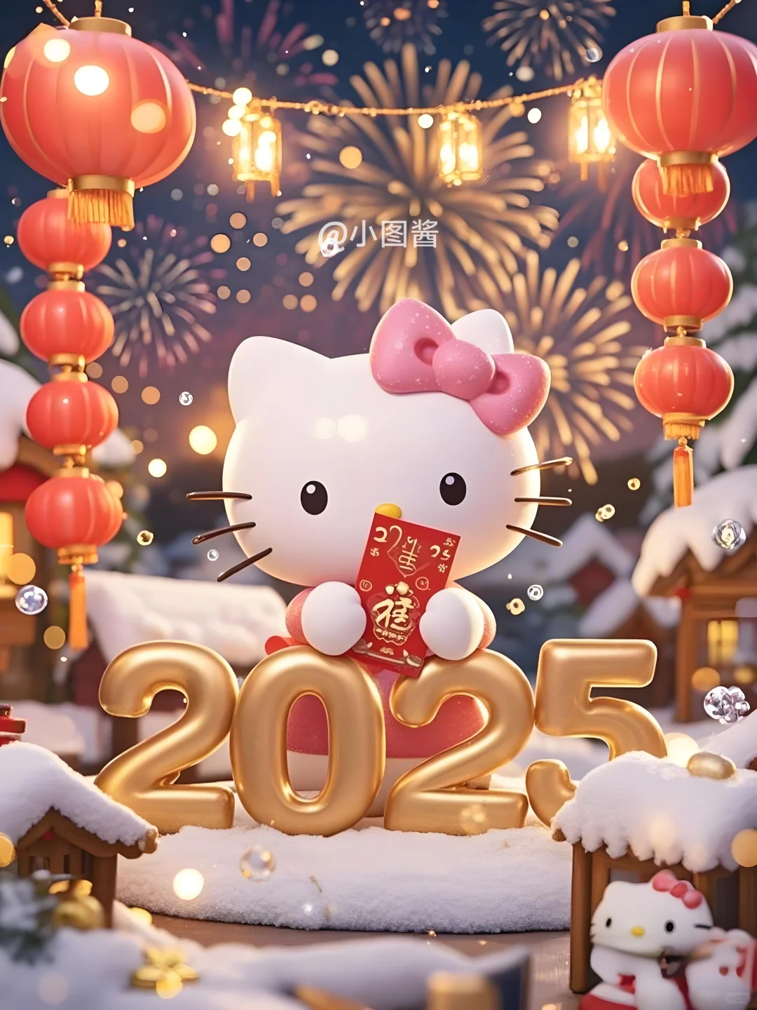 每日壁纸分享 2025新年 hello kitty 壁纸