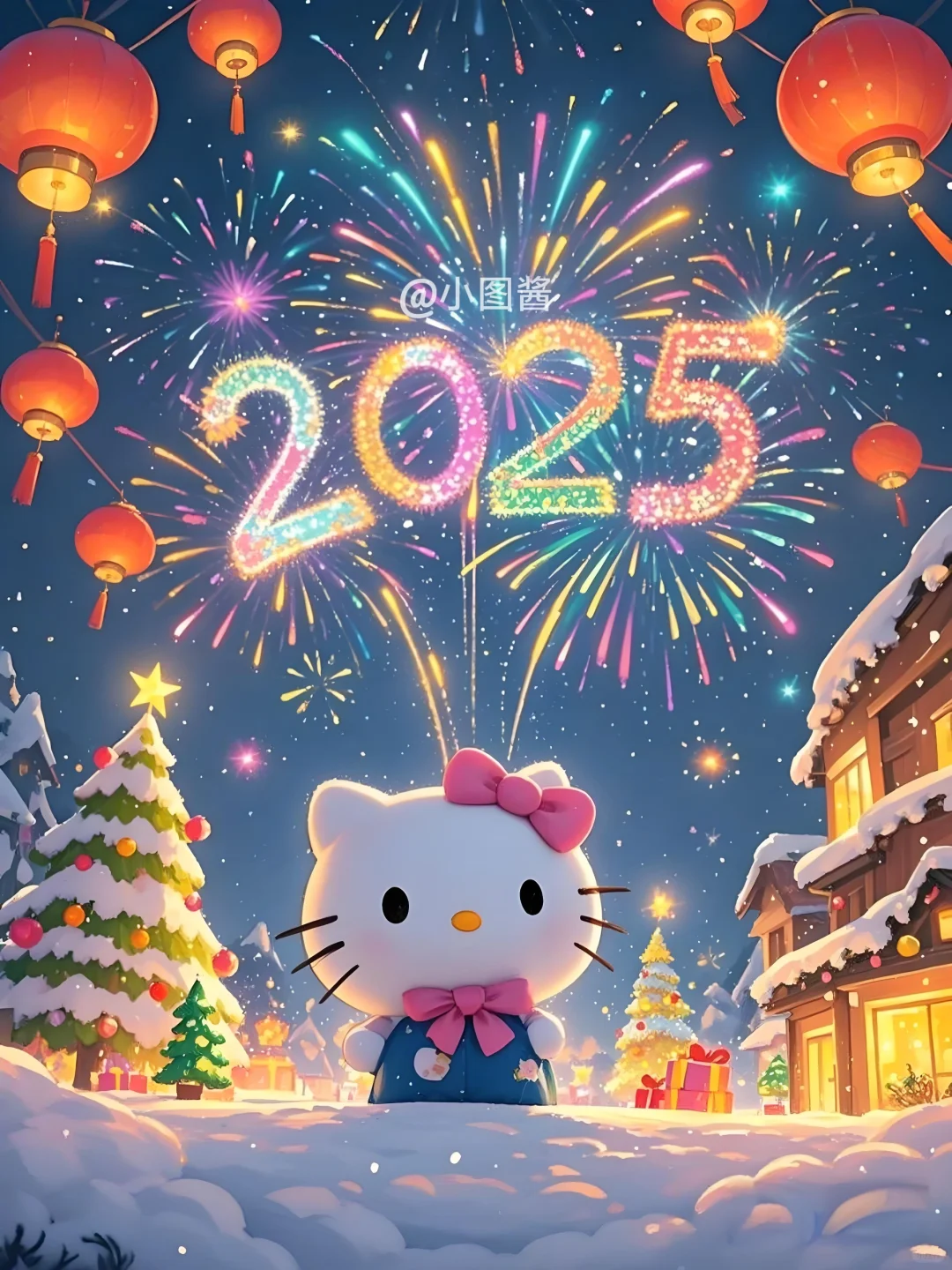 每日壁纸分享 2025新年 hello kitty 壁纸