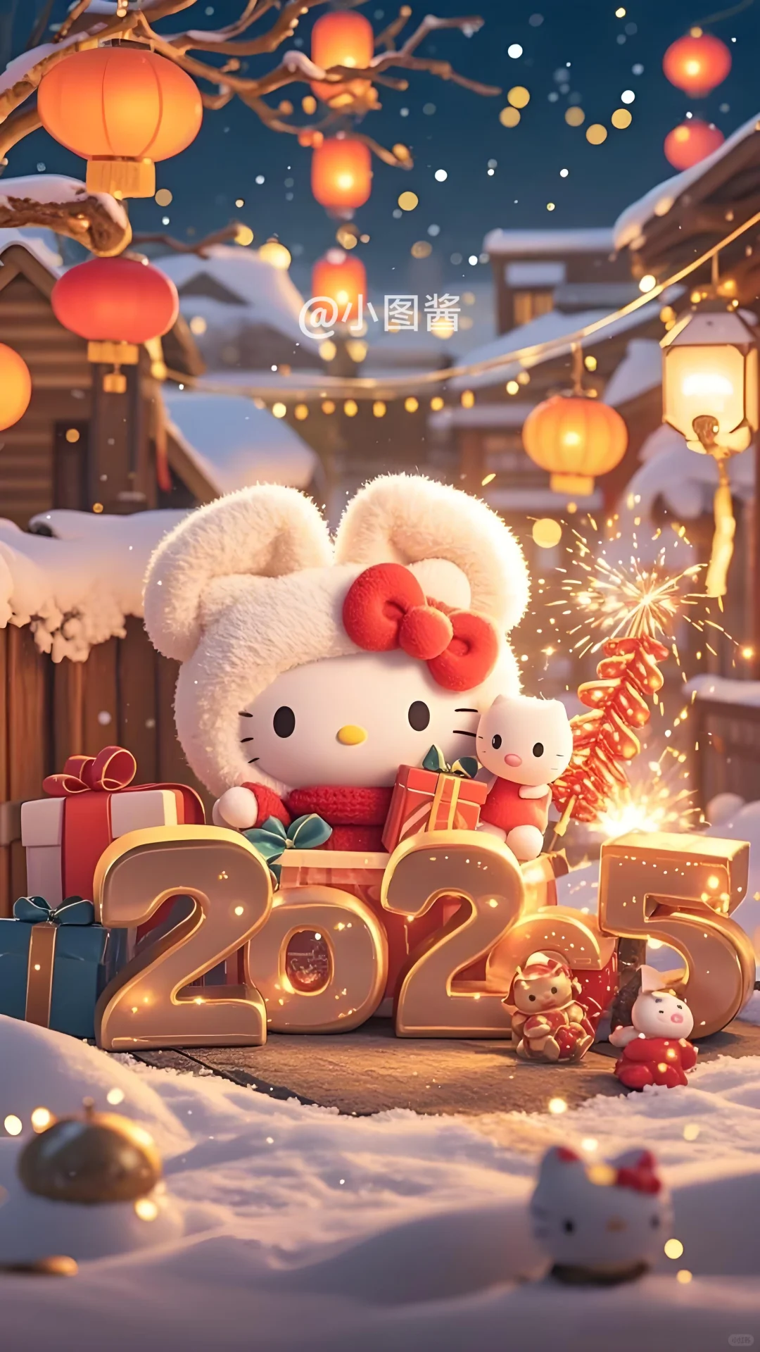 每日壁纸分享 2025新年 hello kitty 壁纸