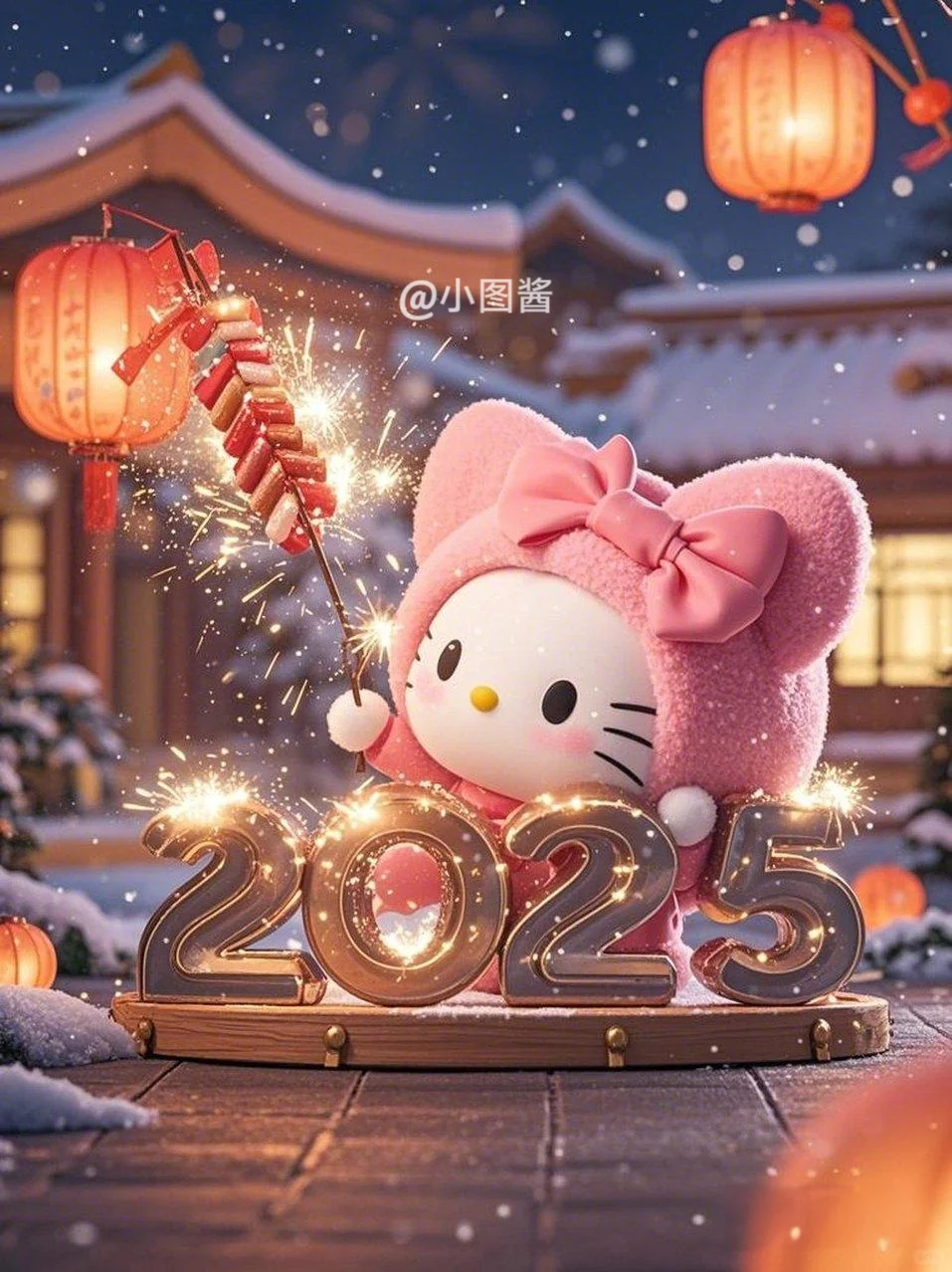 每日壁纸分享 2025新年 hello kitty 壁纸