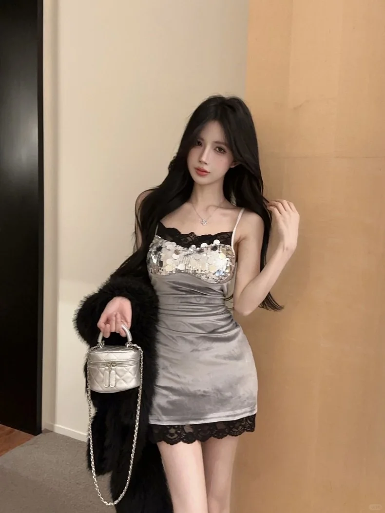 👗性感亮片裙 欧美辣妹必备💫