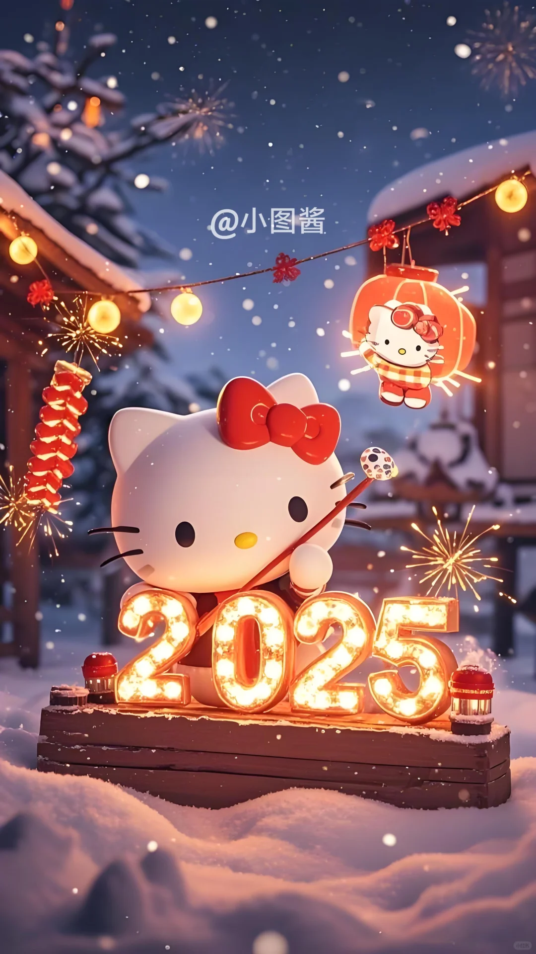 每日壁纸分享 2025新年 hello kitty 壁纸