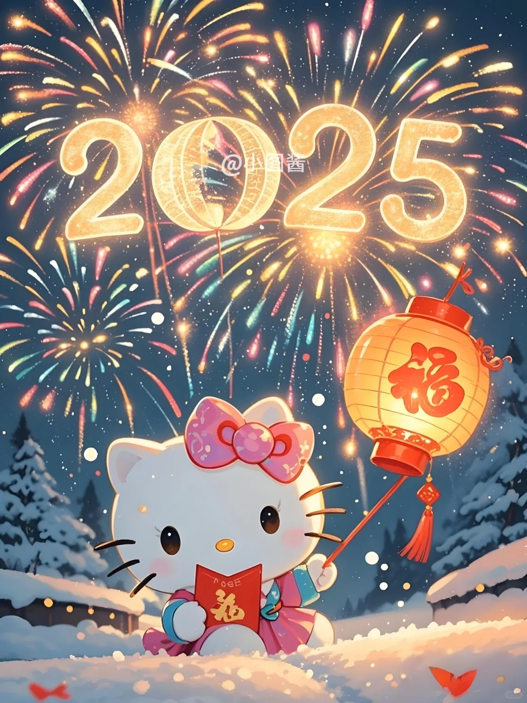 每日壁纸分享 2025新年 hello kitty 壁纸