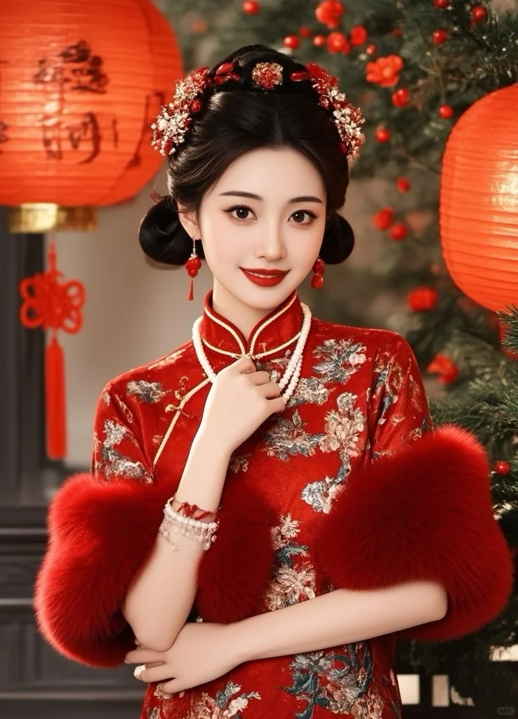 新年美女高清头像