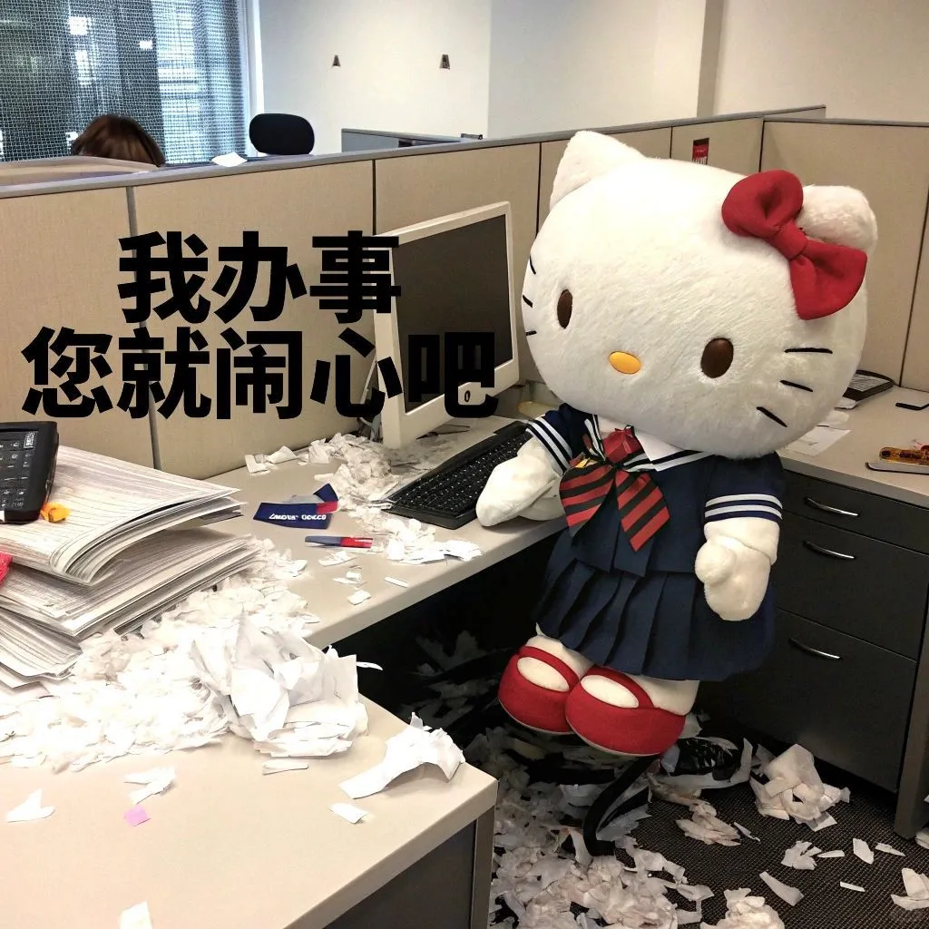 看！天选牛马！Hello Kitty表情包！