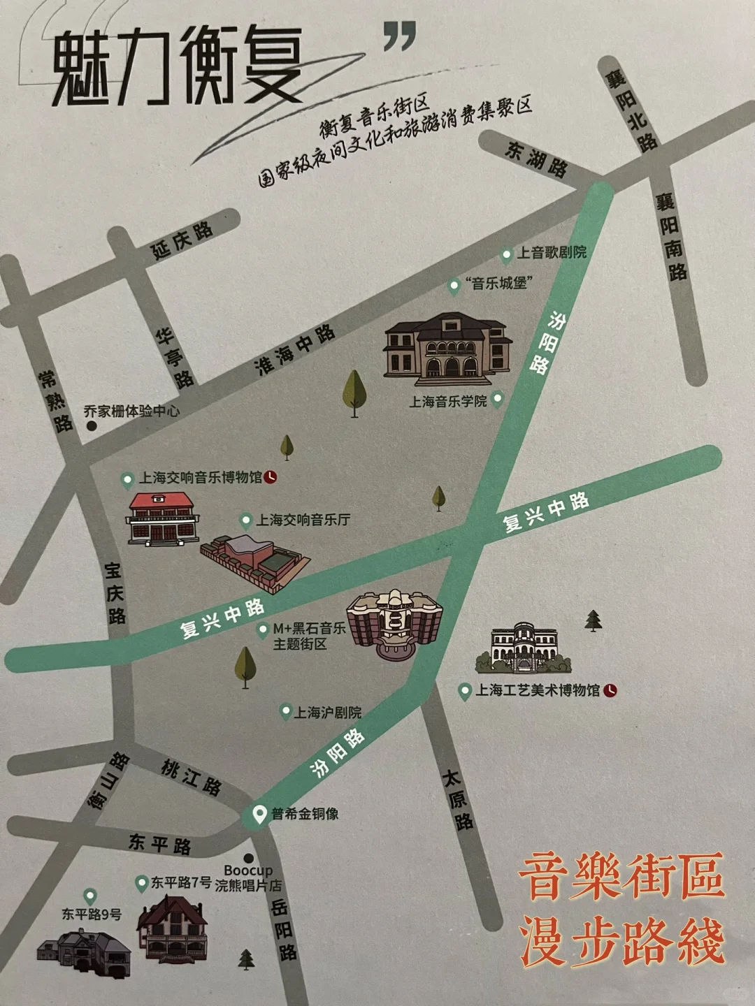 2023年假期漫步武康路老洋房线路图