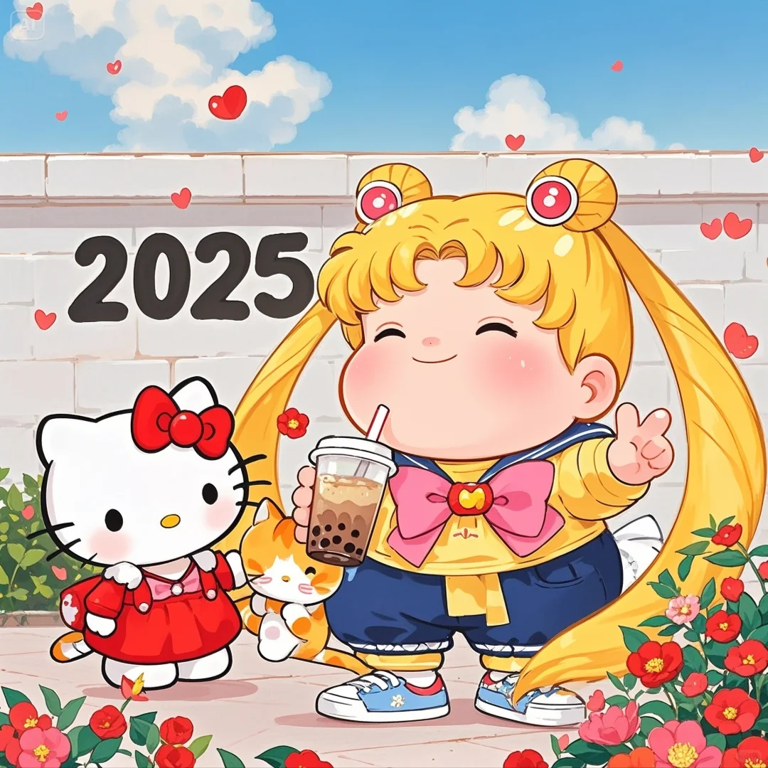 2025平安，健康，顺利美少女头像