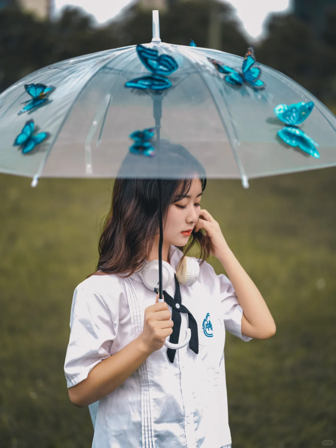 ️夏日阴天学院风制服写真