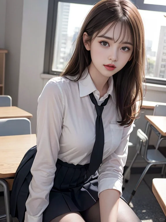 AI摄影|JK制服，校园写真，爱学习才会更美