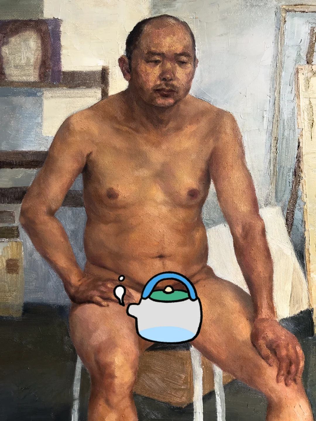 第一张油画人体写生