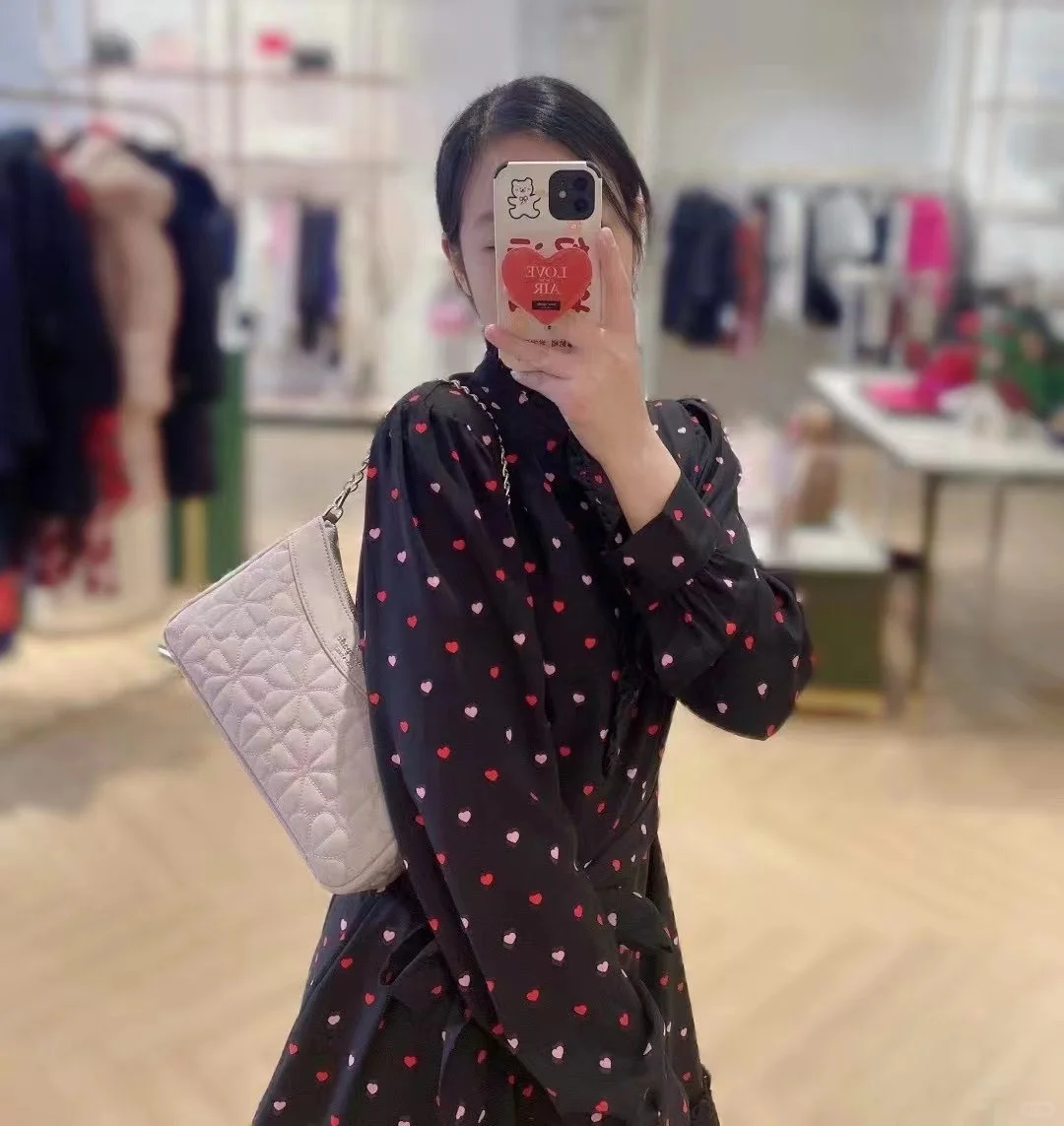 Katespade 浪漫波点爱心茶歇裙