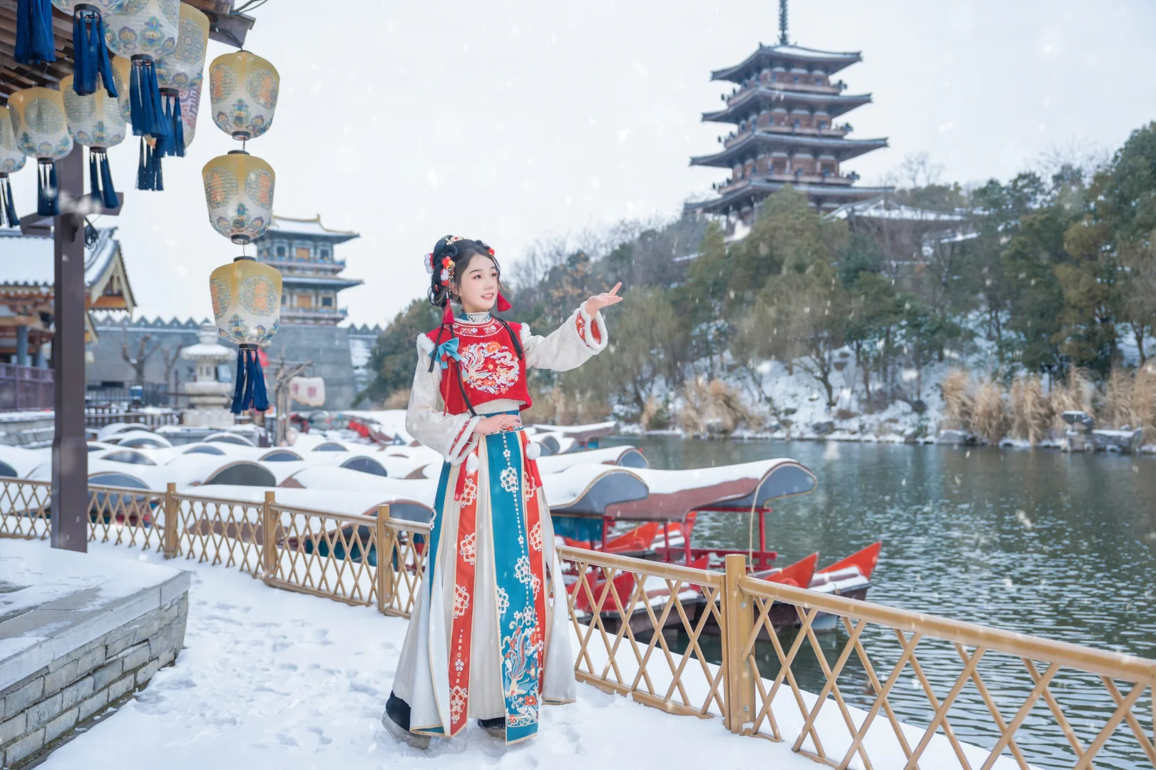 襄阳下雪了❄️接下来的唐城将是这样?