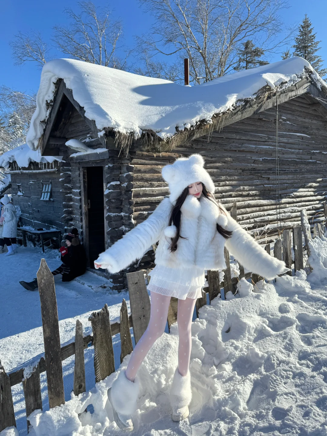 长白山太美啦！！雪岭穿搭❄️附全身?～